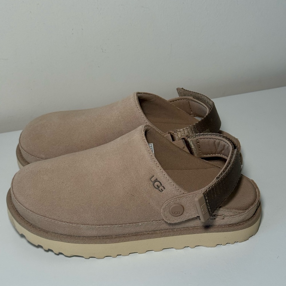 UGG Women’s  Beige Suede Slip-On Loafers